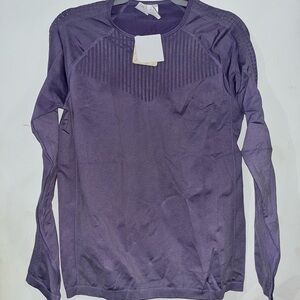 NWT Fabletics Purple Textured Top